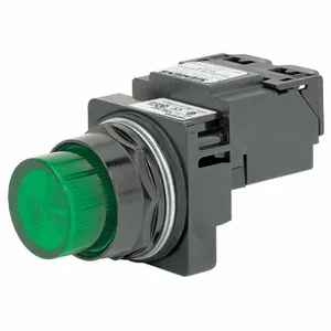 SIEMENS 52BL4E3XB Pilot Light Complete, 30 mm Size, Full Volt, 120VAC, Green, LED, Plastic | CU2VVP 22KL14