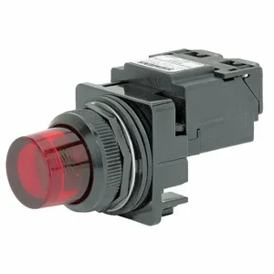 SIEMENS 52BL5E2XB Pilot Light Complete, 30 mm Size, Full Volt, 120VAC, Red, LED, Round, Pressure Plate | CU2VVU 22KL40