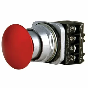 SIEMENS 52BP2A2A Non-Illuminated Push Button, 30 mm Size, Maintained Push/Maintained Pull, Red | CU2VHH 41H061