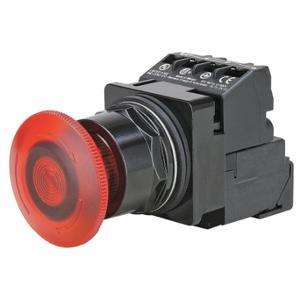 SIEMENS 52BR8JRAB Illuminated Push Button, Turn To Release, Red, 6V Ac, Led, 1No/1Nc | CU2ULV 22KM94