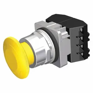 SIEMENS 52PR8W4G Non-Illuminated Push Button, 30 mm Size, Maintained Push/Turn To Release, Yellow | CU2VHT 22KU72