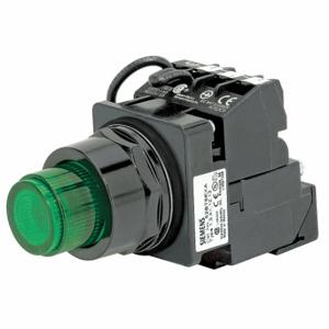SIEMENS 52BT6H3KB Illuminated Push Button, Maintained/Momentary, Green, 6V Ac, Led | CU2TUY 22KP22