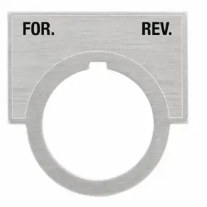 SIEMENS 52NL31 Legend Plate, -Rev, 1/2 Round, Aluminum, Brushed Aluminum, 1.44 Inch Height, 2 Inch Wd | CU2UTF 6EXE1