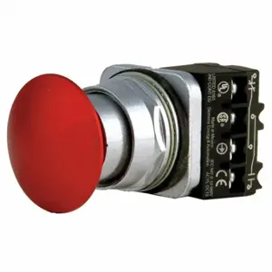 SIEMENS 52PP2A2A Non-Illuminated Push Button, 30 mm Size, Maintained Push/Maintained Pull, Red | CU2VHJ 41H109