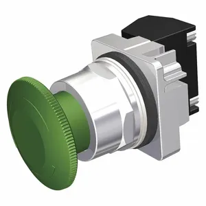 SIEMENS 52PR8W3A Non-Illuminated Push Button, 30 mm Size, Maintained Push/Turn To Release, Green | CU2VHM 22KU69