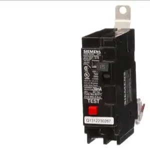 SIEMENS BE115H Miniature Circuit Breaker, 15 A, 120V AC, Single Phase, 22kA at 120V AC, 1 Poles | CU2VAY 6FMF2