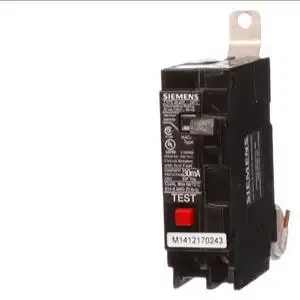 SIEMENS BE130H Molded Case Circuit Breaker, 1P, 22kAIC@120V, Panel Mounting | CE6LBE