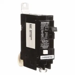 SIEMENS BF120H Miniature Circuit Breaker, 20 A, 120V AC, Single Phase, 22kA at 120V AC | CU2VBH 6FMG2