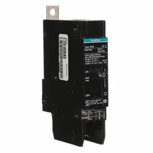 SIEMENS BQD140 Molded Case Circuit Breaker, BQD Series, 1 Pole, 45A, 277VAC | CE6LHX