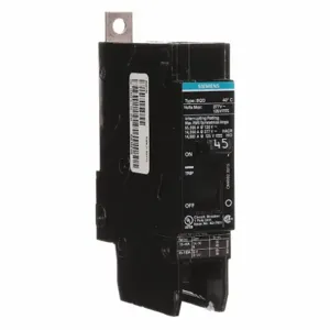 SIEMENS BQD145 Molded Case Circuit Breaker, BQD Series, 1 Pole, 45A, 277VAC | CE6LHY