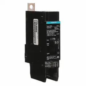 SIEMENS BQD160 Circuit Breaker, Bolt-On, 60 Ampere, 1 Phase, 14kAIC at 277V | CE6LJA