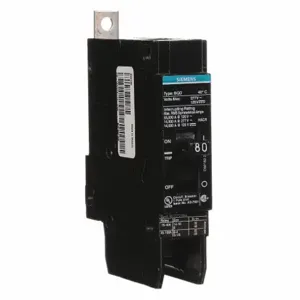 SIEMENS BQD180 Circuit Breaker, Bolt-On, 80 Ampere, 1 Phase, 14kAIC at 277V | CE6LJC