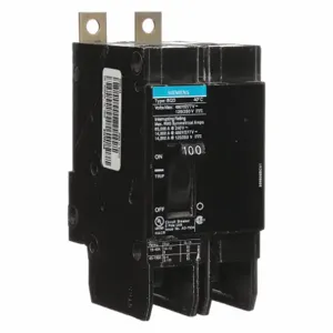 SIEMENS BQD2100 Circuit Breaker, Bolt-On, 100 Ampere, 1 Phase, 14kAIC at 480V | CE6LJE