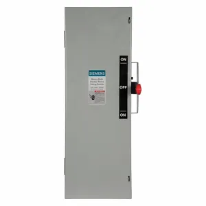 SIEMENS DTF321 Safety Switch, Fusible, 30 A, Three Phase, 240V AC, Galvanized Steel, Indoor | CU2WKG 31ED20