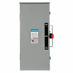 SIEMENS DTGNF223NR Safety Switch, Non-Fusible, 100 A, Single Phase, 240 Vac, 304 Stainless Steel | CU2WLZ 20RD22