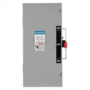 SIEMENS DTNF222 Safety Switch, Non-Fusible, 60 A, Single Phase, 240 Vac, Galvanized Steel, Indoor | CU2WPQ 20RA70