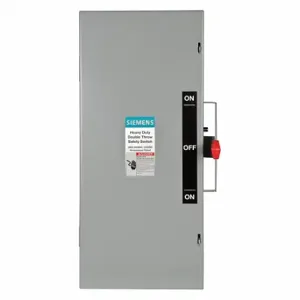 SIEMENS DTNF323 Safety Switch, Non-Fusible, 100 A, Three Phase, 240 Vac, Galvanized Steel, Indoor | CU2WMF 20RC68