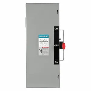 SIEMENS DTNF361 Safety Switch, Non-Fusible, 30 A, Three Phase, 600 Vac, Galvanized Steel, Indoor | CU2WNZ 20RC70