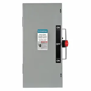 SIEMENS DTNF362 Safety Switch, Non-Fusible, 60 A, Three Phase, 600V AC, Galvanized Steel, Indoor | CU2WRG 20RC71