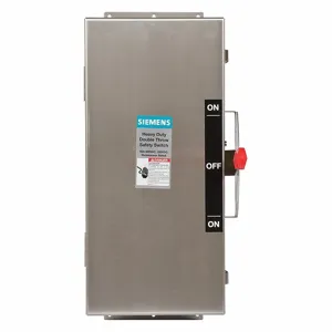 SIEMENS DTNF362S Safety Switch, Non-Fusible, 60 A, Three Phase, 600 Vac, 304 Stainless Steel | CU2WPX 20RA82