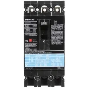 SIEMENS ED63B060 Bolt On Circuit Breaker Ed 60 Amp 600vac 3p 25kaic@480v | AG8MWF