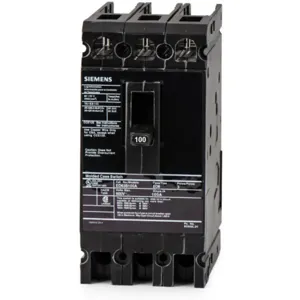 SIEMENS ED63S100A Bolt On Circuit Breaker Ed 100 Amp 600vac 3p 25kaic@480v | AG8MWR