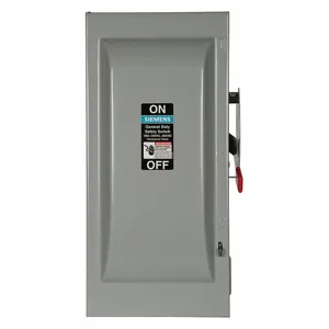 SIEMENS GNF323 Safety Switch, Non-Fusible, 100 A, Three Phase, 240 Vac, Galvanized Steel, Indoor | CU2WMG 20RA94