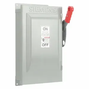 SIEMENS HF222J Safety Switch, Fusible, 60 A, Single Phase, 240V AC, Galvanized Steel, Indoor | CU2WRJ 20RC16