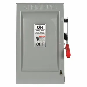 SIEMENS HF222N Safety Switch, Fusible, 60 A, Single Phase, 240 Vac, Galvanized Steel, Indoor | CU2WLA 20RA99