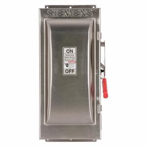 SIEMENS HF223S Safety Switch, Fusible, 100 A, Single Phase, 240V AC, 304 Stainless Steel, Indoor/Outdoor | CU2WGV 31ED27