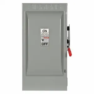 SIEMENS HF224N Safety Switch, Fusible, 200 A, Single Phase, 240 Vac, Galvanized Steel, Indoor | CU2WHX 20RC02