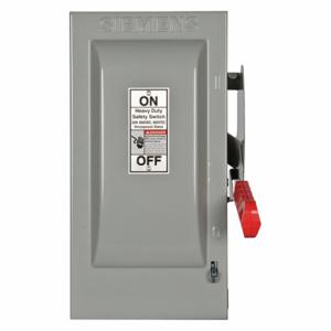 SIEMENS HF261 Safety Switch, Fusible, 30 A, Single Phase, 600V AC, Galvanized Steel, Indoor | CU2WRE 20RC78