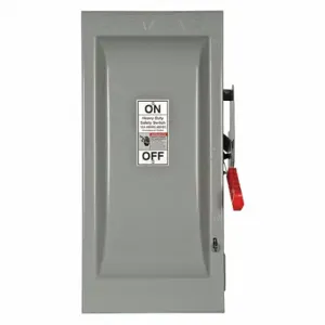 SIEMENS HF263 Safety Switch, Fusible, 100 A, Single Phase, 600 Vac, Galvanized Steel, Indoor | CU2WGY 20RC80