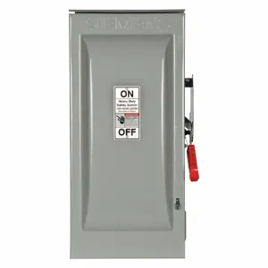 SIEMENS HNF263R Safety Switch, Non-Fusible, 100 A, Single Phase, 600V AC, Galvanized Steel, Indoor/Outdoor | CU2WRA 20RC90