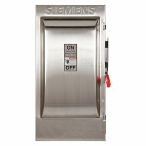 SIEMENS HF324S Safety Switch, Fusible, 200 A, Three Phase, 240 Vac, 304 Stainless Steel, Indoor/Outdoor | CU2WJA 20RC14