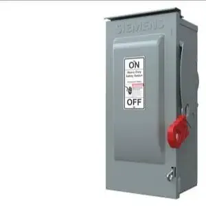 SIEMENS HF361N Safety Switch, Fusible, 30 A, Three Phase, 600V AC, Galvanized Steel, Indoor | CU2WKR 6GND5