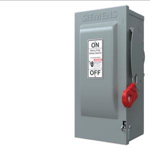 SIEMENS HF361NR Safety Switch, Fusible, 30 A, Three Phase, 600V AC, Galvanized Steel, Indoor/Outdoor | CU2WKX 6GND6