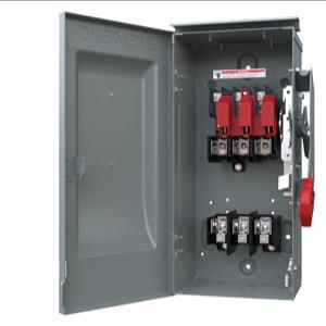 SIEMENS HF361R Safety Switch, Fusible, 30 A, Three Phase, 600V AC, Galvanized Steel, Indoor/Outdoor | CU2WKW 6GND7