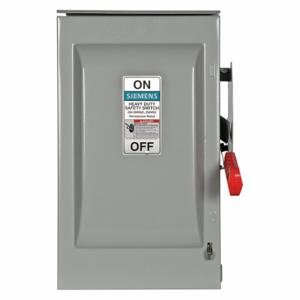 SIEMENS HF361RL Safety Switch, Fusible, 30 A, Three Phase, 600 Vac, Galvanized Steel, Indoor/Outdoor | CU2WKN 20RC83