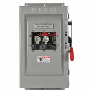 SIEMENS HF362JCHW Safety Switch, Fusible, 60 A, Three Phase, 600 Vac, Galvanized Steel, Indoor | CU2WLN 20RD14