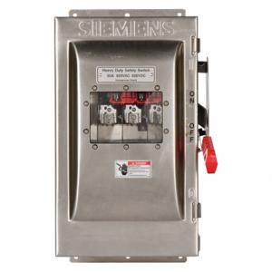 SIEMENS HF362SW Safety Switch, Fusible, 60 A, Three Phase, 600 Vac, 304 Stainless Steel, Indoor/Outdoor | CU2WLL 20RD03