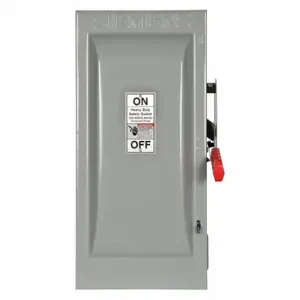 SIEMENS HF363 Safety Switch, Fusible, 100 A, Three Phase, 600 Vac, Galvanized Steel, Indoor | CU2WHL 20RC24