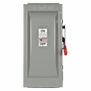 SIEMENS HF363J Safety Switch, Fusible, 100 A, Three Phase, 600 Vac, Galvanized Steel, Indoor | CU2WHM 20RC41