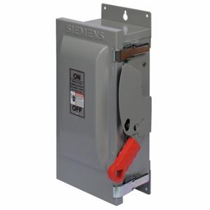 SIEMENS HF363N Safety Switch, Fusible, 100 A, Three Phase, 600V AC, Galvanized Steel, Indoor | CU2WHR 6GNE1