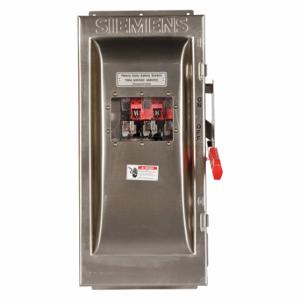 SIEMENS HF363SW Safety Switch, Fusible, 100 A, Three Phase, 600 Vac, 304 Stainless Steel, Indoor/Outdoor | CU2WHH 20RD04