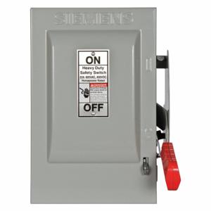 SIEMENS HNF261 Safety Switch, Non-Fusible, 30 A, Single Phase, 600 Vac, Galvanized Steel, Indoor | CU2WNT 20RC86