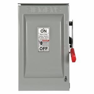 SIEMENS HF262R Safety Switch, Fusible, 60 A, Single Phase, 600 Vac, Galvanized Steel, Indoor/Outdoor | CU2WLE 20RC81