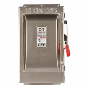 SIEMENS HNF262S Safety Switch, Non-Fusible, 60 A, Single Phase, 600 Vac, 304 Stainless Steel | CU2WPR 20RC93