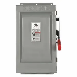 SIEMENS HNF362SCH Safety Switch, Non-Fusible, 60 A, Three Phase, 600 Vac, 304 Stainless Steel | CU2WQA 20RD13