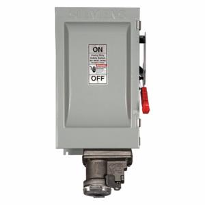 SIEMENS HNF363JCH Safety Switch, Non-Fusible, 100 A, Three Phase, 600V AC, Galvanized Steel, Indoor | CU2WMV 31ED49